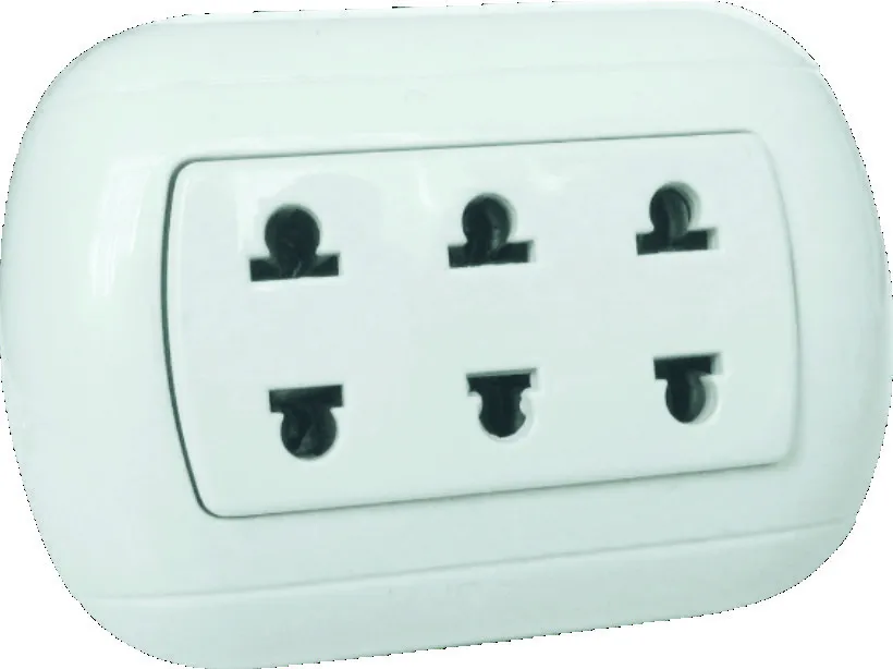 Toma Corriente Triple Sobreponer