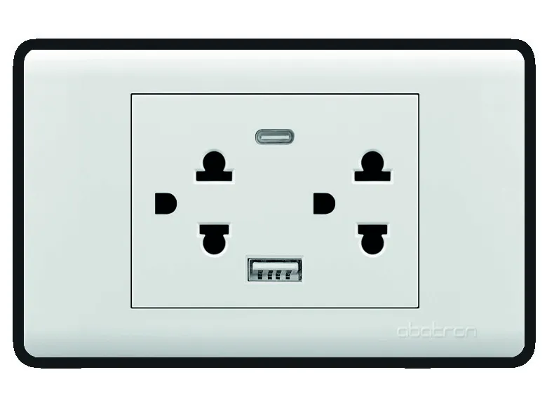 Toma Doble Usb Entrada Tipo A Y Tipo C Empotrar