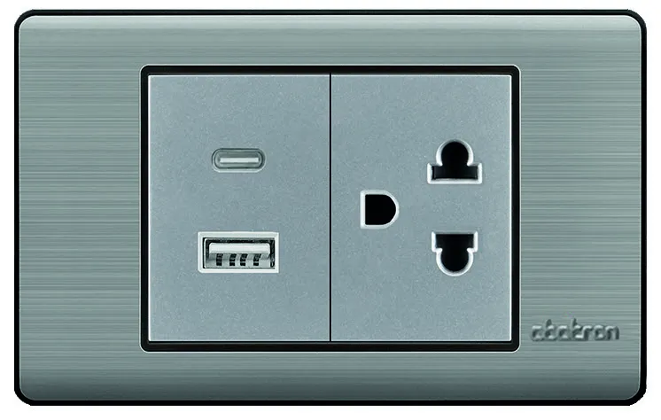 Toma Doble Usb Entrada Tipo A Y Tipo C Empotrar