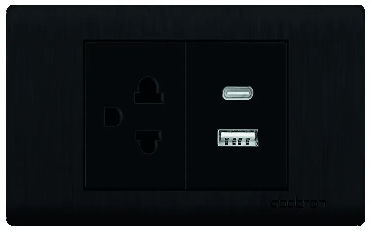 Toma Doble Usb Entrada Tipo A Y Tipo C Empotrar