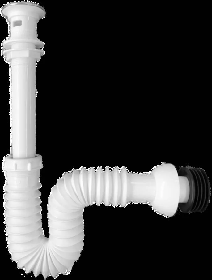 TRAMPA CORRUGADA SIMPLE CON DESAGüE 1 1.4 CON REJILLA INOX - SIN REBOSE