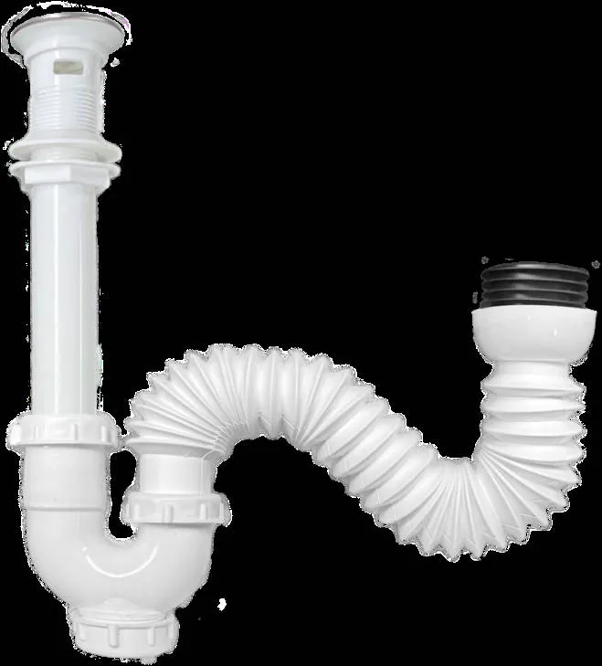 TRAMPA TIPO P FLEXIBLE CON REGISTRO Y DESAGÜE 1.1/4 CON REJILLA INOX