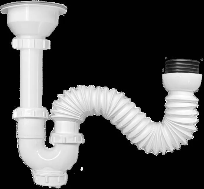 TRAMPA TIPO P FLEXIBLE CON REGISTRO Y DESAGÜE 3.1/2 INOX DE COCINA